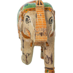 Figura de un elefante multicolor