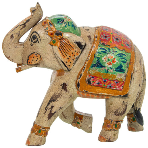 Figura de un elefante multicolor