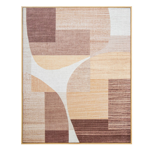 Cuadro lienzo blanco, beige y marron