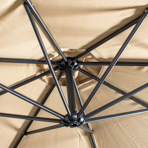 Parasol beige y negro