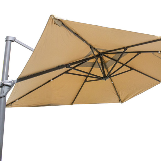 Parasol beige y gris