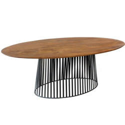 Mesa comedor nogal y negro