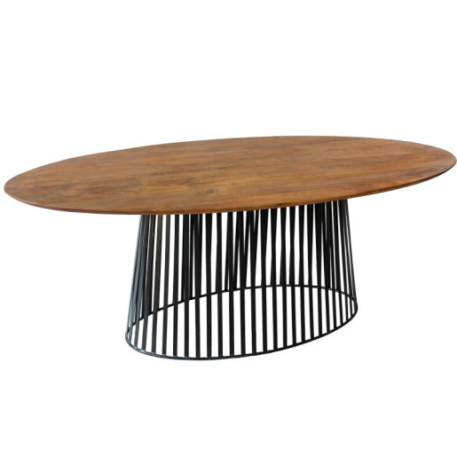 Mesa comedor nogal y negro