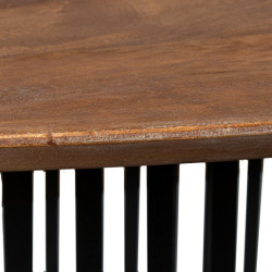 Mesa comedor nogal y negro