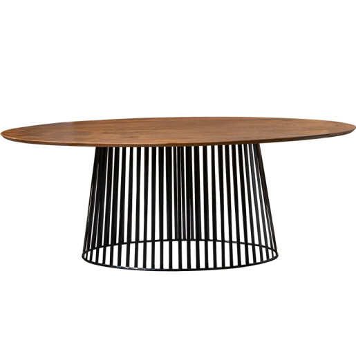 Mesa comedor nogal y negro
