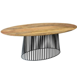 Mesa comedor natural y negro
