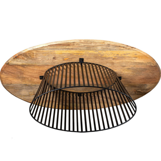 Mesa comedor natural y negro