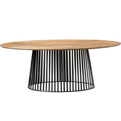 Mesa comedor natural y negro