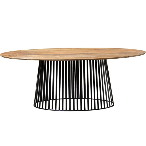 Mesa comedor natural y negro