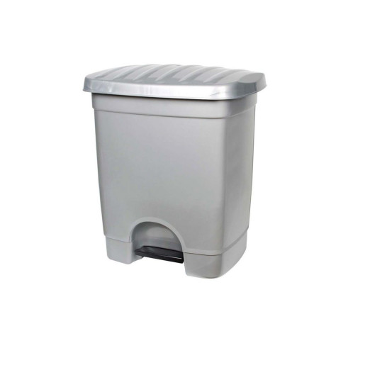 Cubo basura gris pedal 25L