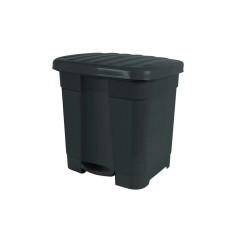 Cubo basura doble negro 46L