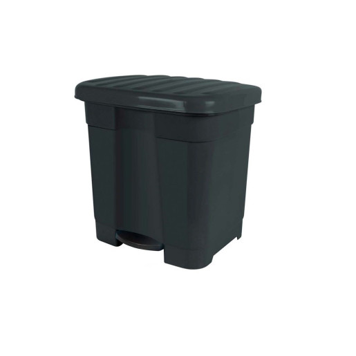 Cubo basura doble negro 46L