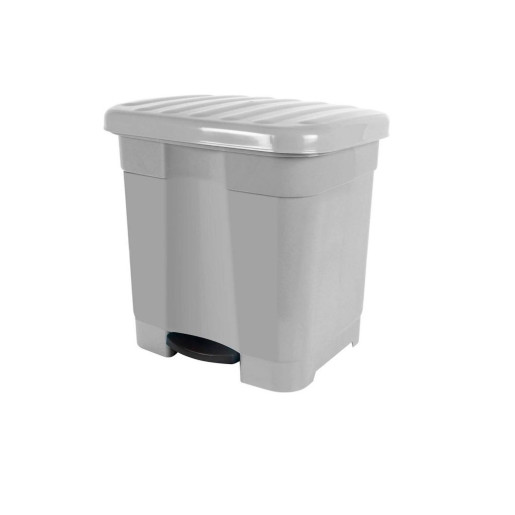 Cubo basura doble gris 46L