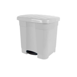 Cubo basura doble blanco 46L