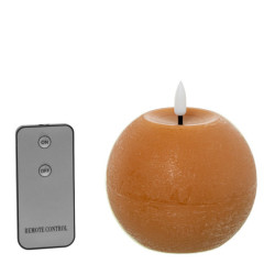 Set 4 velas led caramelo