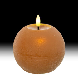 Set 4 velas led caramelo