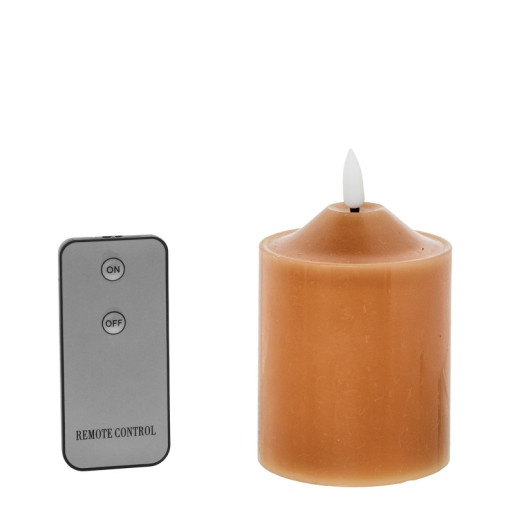 Set 4 velas led caramelo