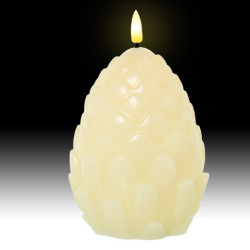 Set 4 velas led marfil