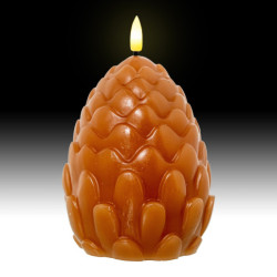 Set 4 velas led caramelo