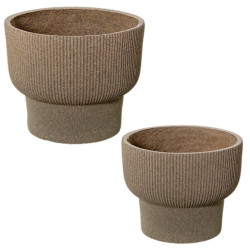 Set 2 maceteros beige