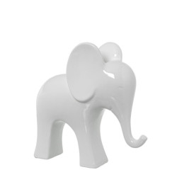 Figura elefante blanco brillo