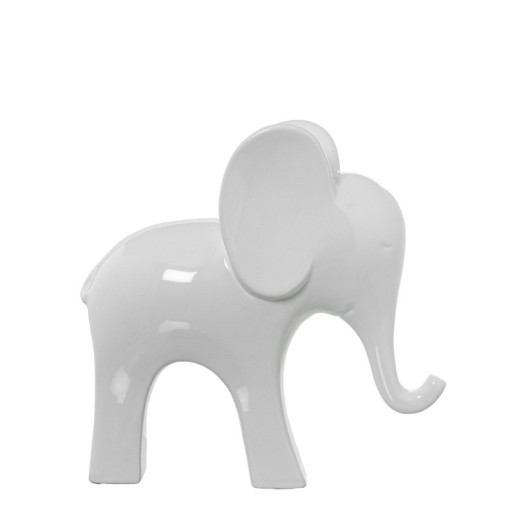 Figura elefante blanco brillo