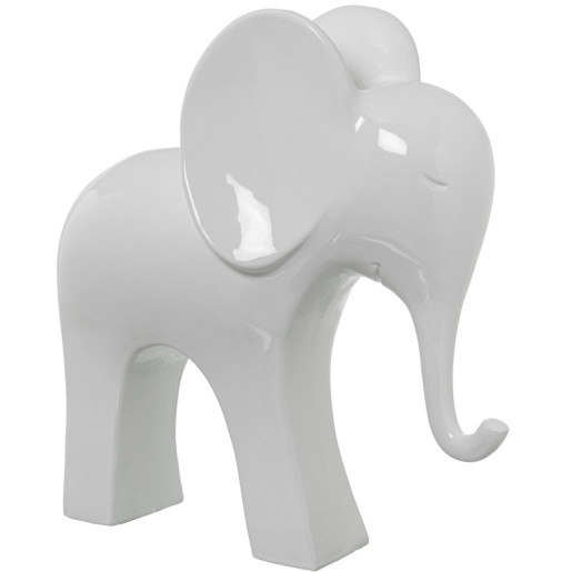 Figura elefante blanco brillo