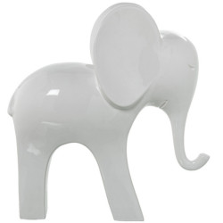 Figura elefante blanco brillo