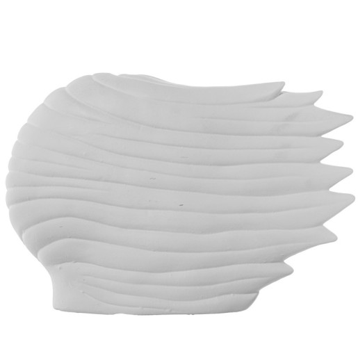 Figura rostro perfil crema y dorado