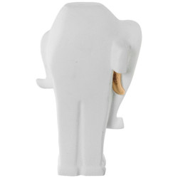 Figura elefante blanco y dorado