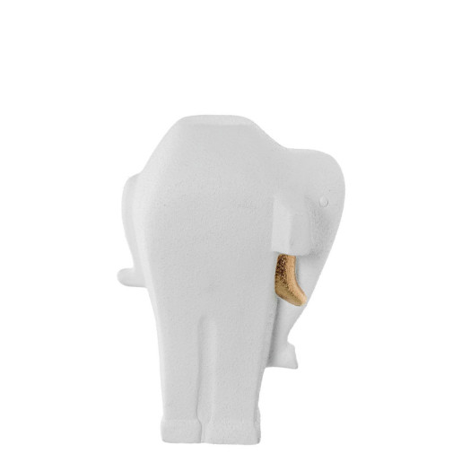 Figura elefante blanco y dorado