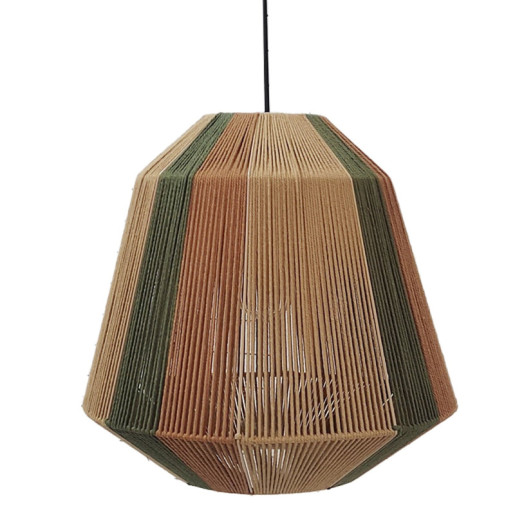 Lampara techo natural, marron y verde