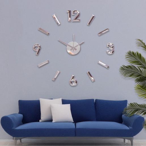 Reloj pared cromado