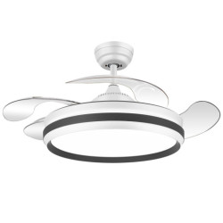 Ventilador techo blanco y negro