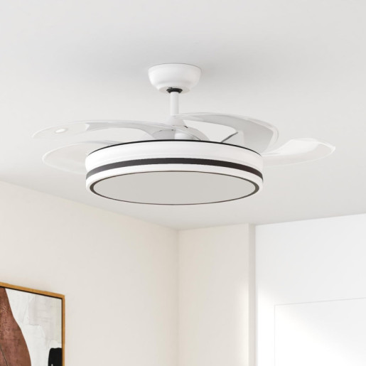 Ventilador techo blanco y negro