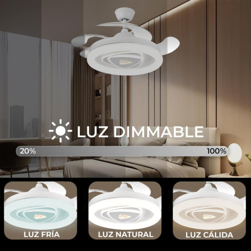 Ventilador techo blanco
