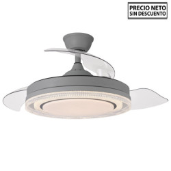 Ventilador techo gris y natural