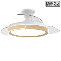 Ventilador techo blanco y natural