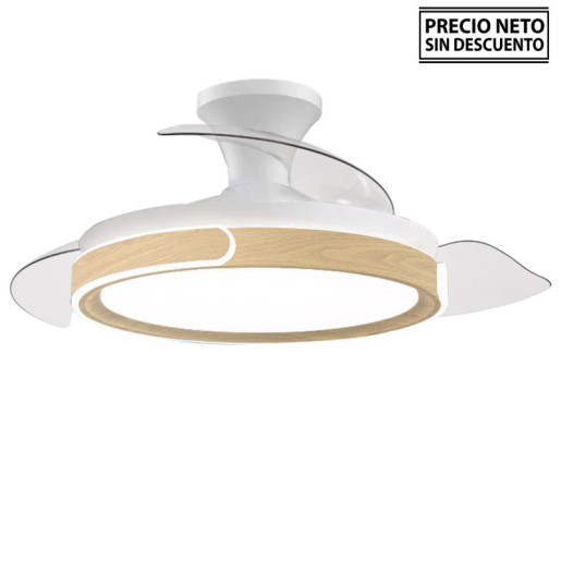 Ventilador techo blanco y natural