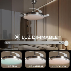 Ventilador techo cromado
