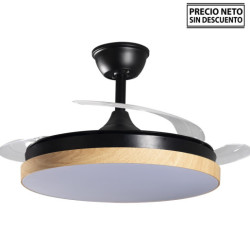 Ventilador techo negro y natural