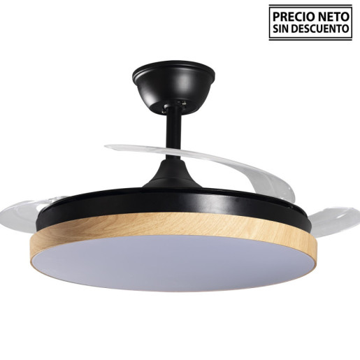 Ventilador techo negro y natural
