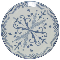 Vajillas 18 pzs blanco y azul