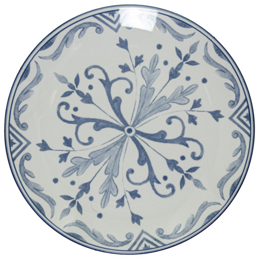 Vajillas 18 pzs blanco y azul