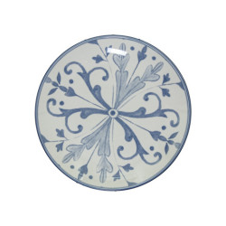 Vajillas 18 pzs blanco y azul