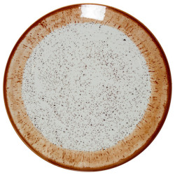 Vajillas 18 pzs moteado y marron