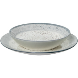 Vajillas 18 pzs moteado y gris