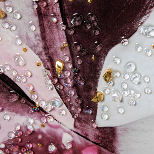 Set 3 cuadros rosas y blanco