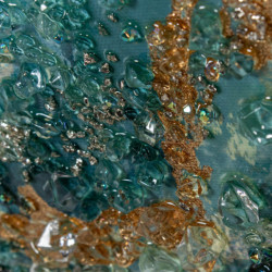 Set 2 cuadros verdes y dorado