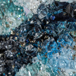 Set 2 cuadros azules y blanco